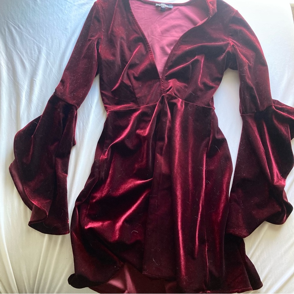 Forever 21 Red Bell Sleeve Dress